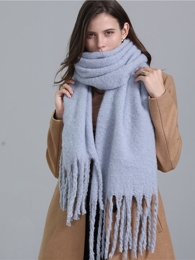 Scarves Daily Holiday Polyester Simple Casual Warm Casual / Daily 1 PC for Women