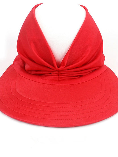 Sun Hat Floppy Hat Outdoor Daily Crystal / Rhinestone Solid / Plain Color Polyester Boho Casual Casual / Daily 1 pcs for Women