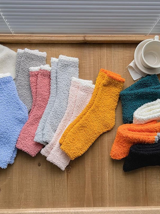 Leg Warmers Boot Cuffs Thick Winter Warm Socks Home Office Daily Solid Color Polyester Spandex Basic Casual Classic Warm Cute 1 Pair for Women