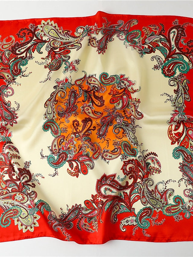 1PC Girls' Headband Satin Square Head Scarves Silk Like Hair Scarves Hair Wrapping Scarves for Women and Girls for Women