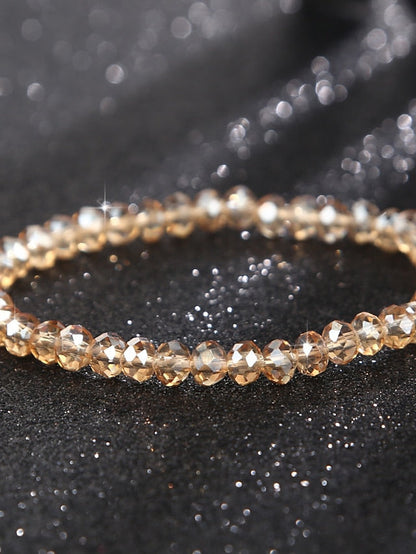 White Crystal Bracelet Classic Lucky Stylish Glass Bracelet Jewelry White / Champagne / Red For Party Evening Gift Daily Birthday for Women