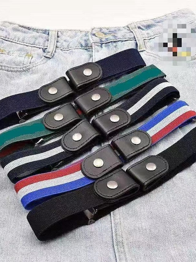 lazy belt unisex all-match elastic jeans seamless invisible belt for Women