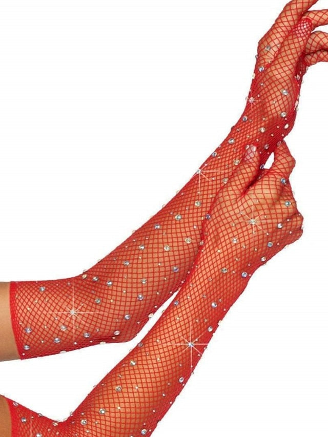 Gloves Party Evening Holiday Solid / Plain Color Acrylic Fibers Nylon Cosplay Sexy 1 Pair for Women