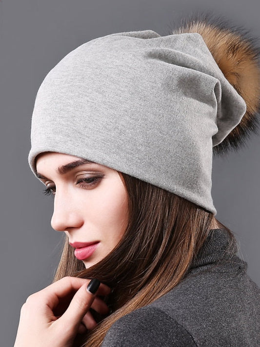 Hat Beanie / Slouchy Black Light Gray Dark Gray Outdoor Home Daily Knit Pure Color Windproof Comfort Warm for Women