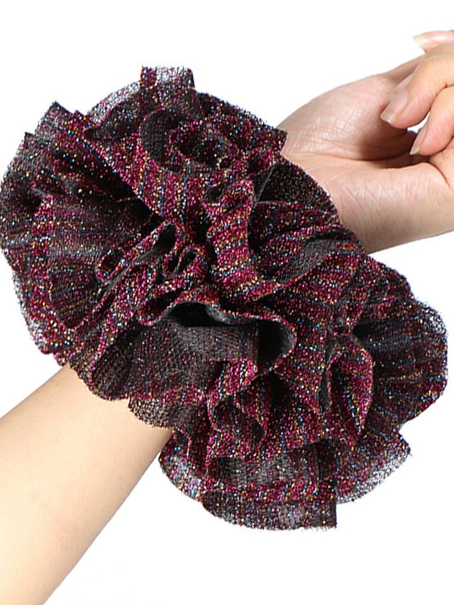 Oversize Scrunchies Giant Large Intestine Big Hair Ties Elastic Rubber Bands Glitter Ponytail Holder Hijab Volumizing Scrunchies for Women