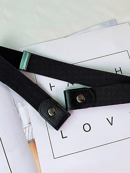 Unisex PU Buckle Belt PU Leather Buckle Free Plain Casual Classic Party Daily Black Coffee for Women