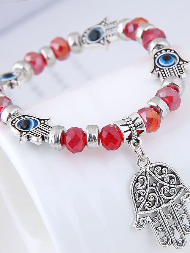 Bead Bracelet Retro Eyes Classic Plastic Bracelet Jewelry Black / White / Red For Daily for Women