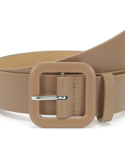 Unisex PU Buckle Belt PU Leather Prong Buckle Plain Classic Casual Party Work Violet Black Pink Brown for Women