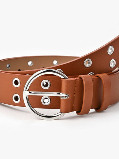Unisex PU Buckle Belt PU Leather O-ring Buckle Eyelet Casual Classic Party Daily Black Brown Coffee for Women