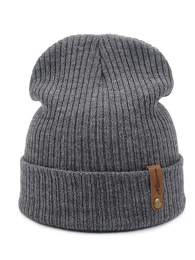 Hat Beanie / Slouchy Winter Hats Green Black Blue Outdoor Street Dailywear Knit Letter Windproof Comfort Warm for Women