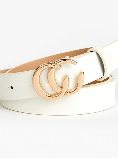 Belt PU White Black Brown Coffee Waist Belt Sport Daily Pure Color / Spring / Summer / Fall / Winter / Alloy for Women