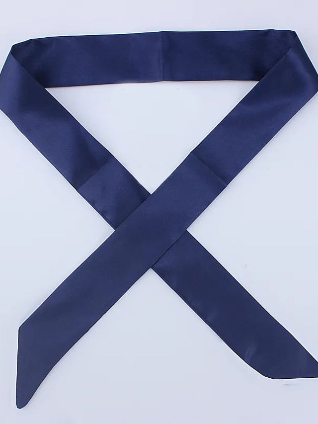 100*4cm Long Skinny Scarf for Lady Neck Tie Solid Silk Hairband Female Ribbon Belt Scarves Headband Bag Decoration for Women