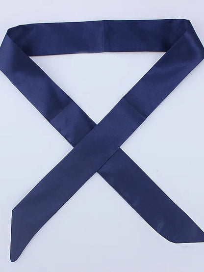 100*4cm Long Skinny Scarf for Lady Neck Tie Solid Silk Hairband Female Ribbon Belt Scarves Headband Bag Decoration for Women