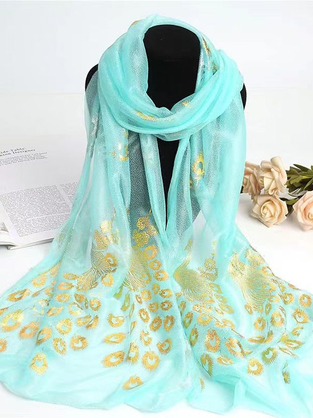 New Peacock Feather Shawls and Wraps for Party Dress Wedding Cape Bride Dress Shawl Women Wrap Shoulder Scarf for Women