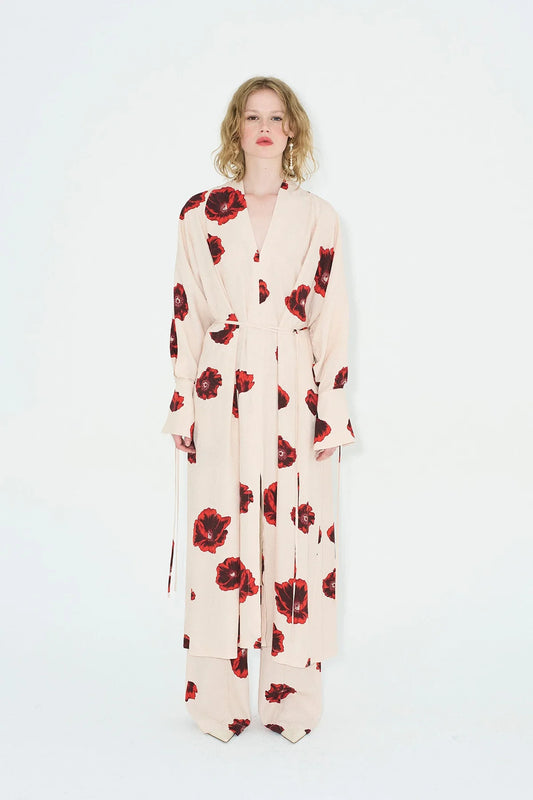 Vestido kimono con estampado Sahara