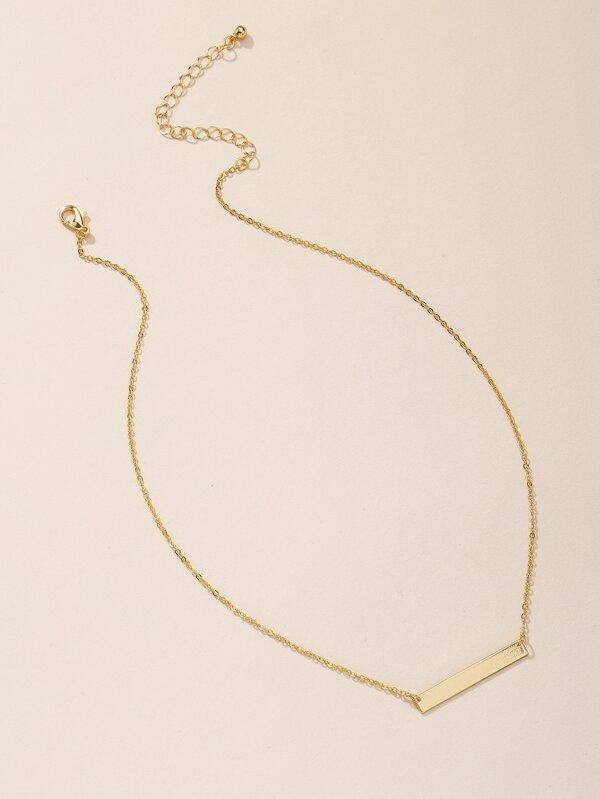 Gold Geometric Charm Necklace for Women