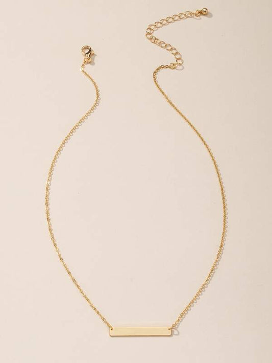 Gold Geometric Charm Necklace for Women