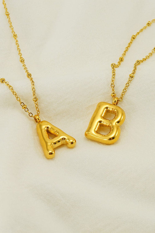 Elegant Gold A-Shaped Alloy Pendant Necklace