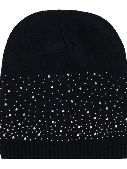 Hat Beanie / Slouchy Black Blue Camel Outdoor Home Daily Beaded Knit Polka Dot Portable Windproof Comfort for Women