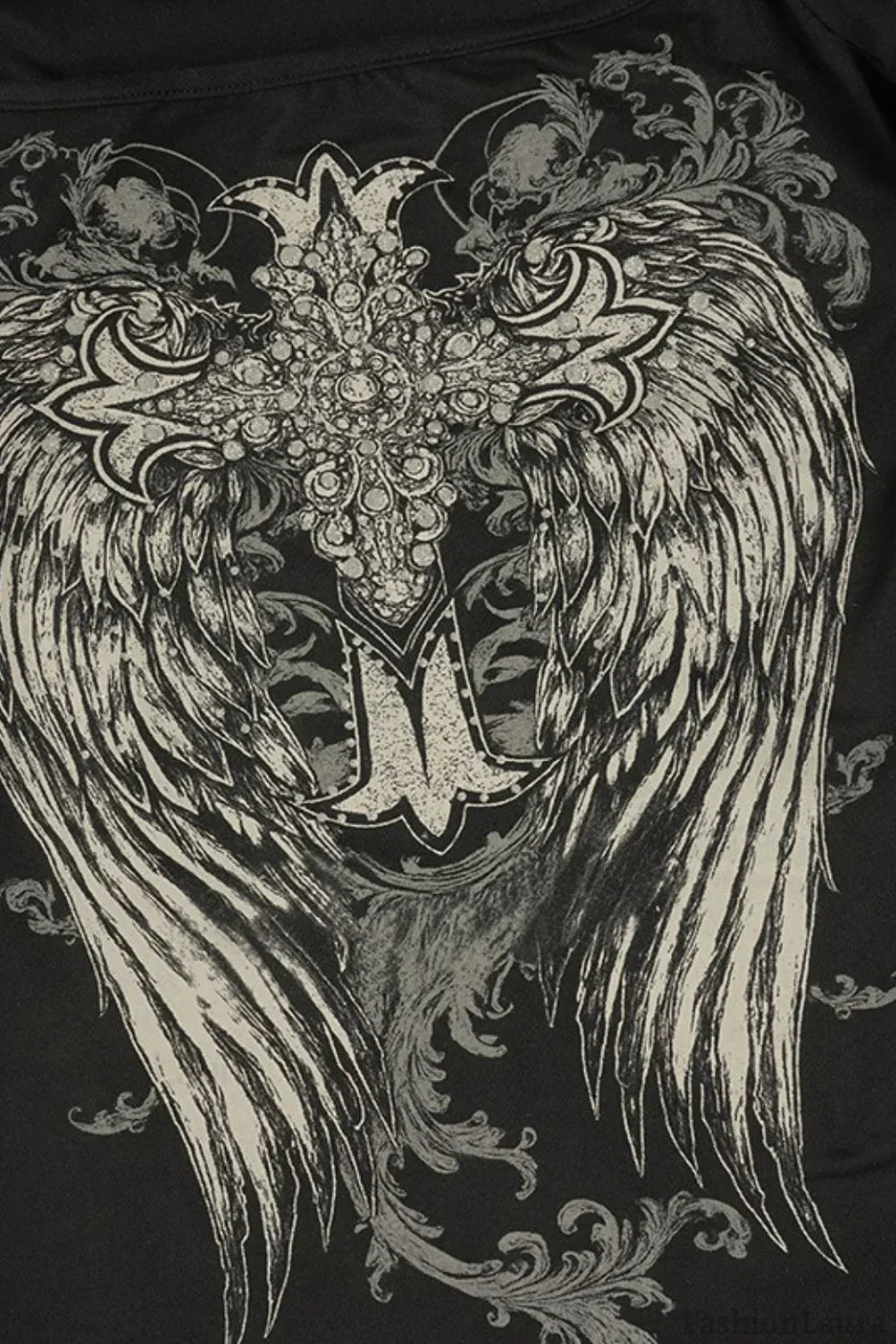Gothic Graphic Hollow Out T-Shirt