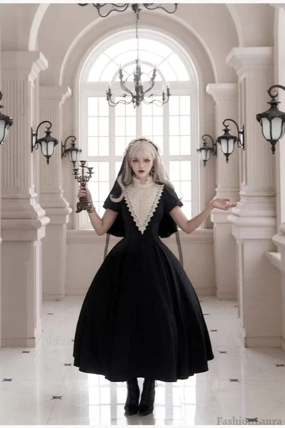 Gothic Nun Lolita Dress Costume