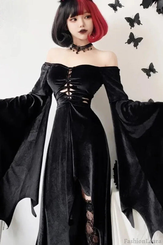 Gothic Vampire Bride Halloween Cosplay Dress