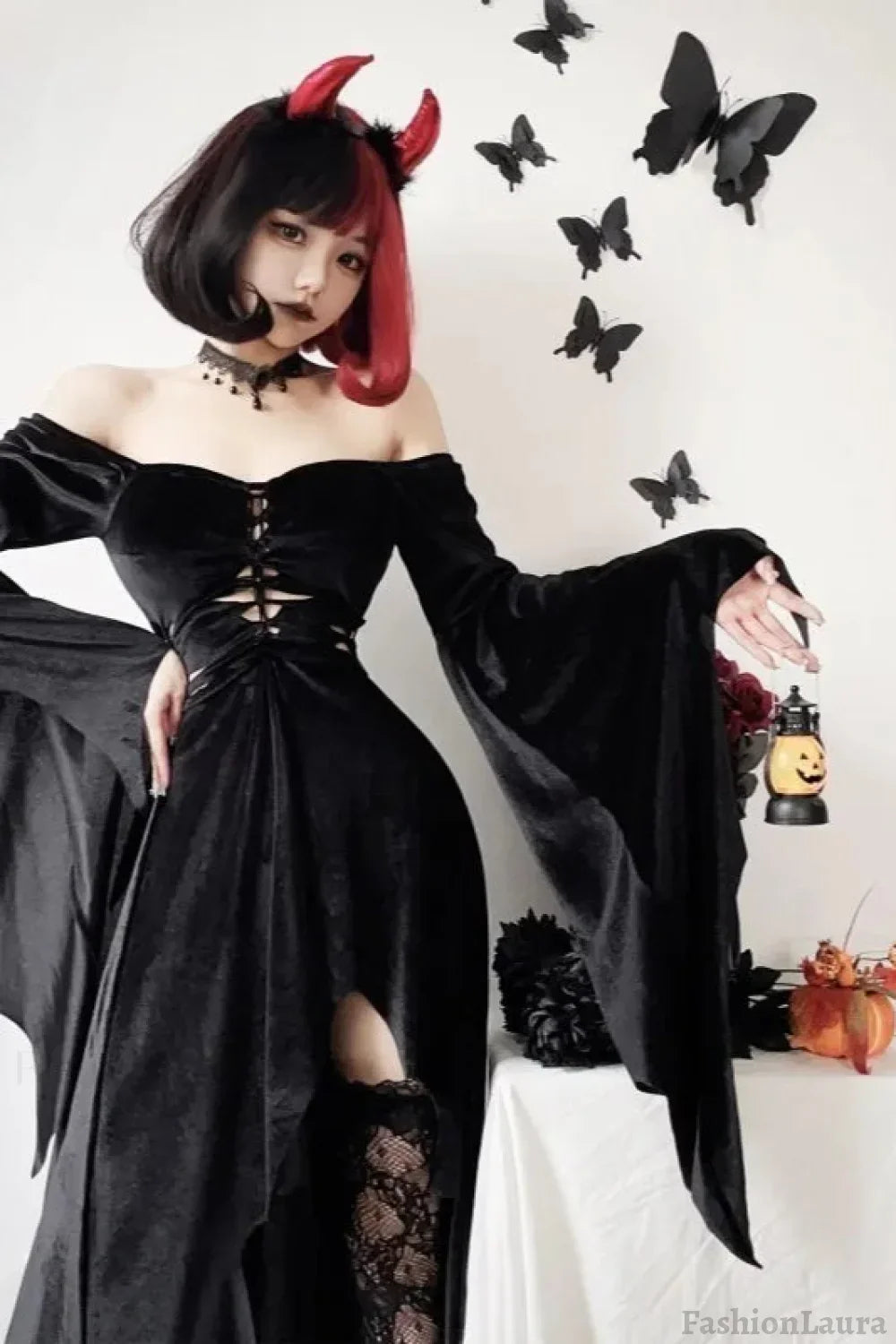 Gothic Vampire Bride Halloween Cosplay Dress