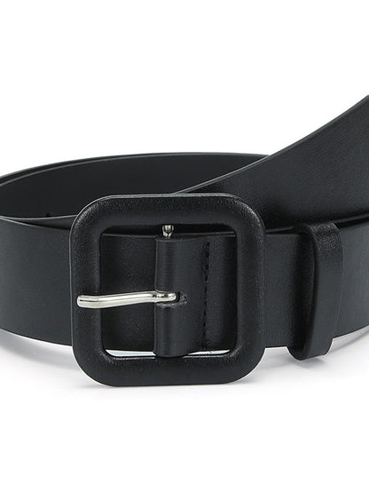 Unisex PU Buckle Belt PU Leather Prong Buckle Plain Classic Casual Party Work Violet Black Pink Brown for Women