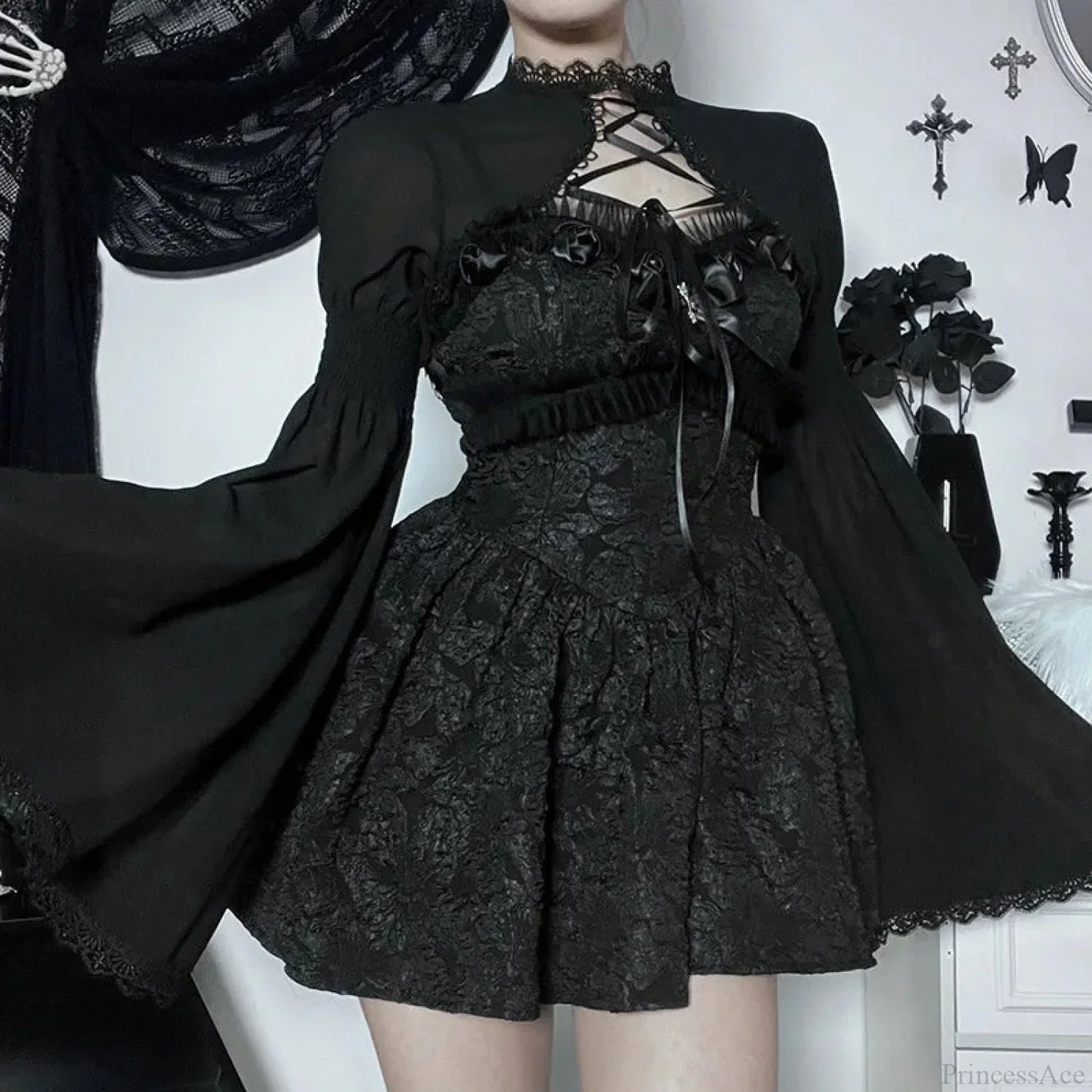 Graceful Tie Up Chiffon Top