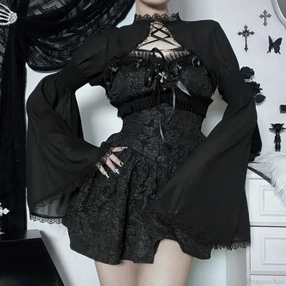 Graceful Tie Up Chiffon Top