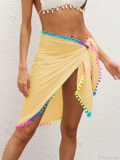 Gradient Tassel Beach Shawl Wrap Cover Up