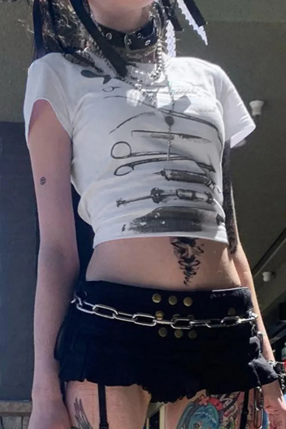 Graphic Cropped Vintage T-Shirt