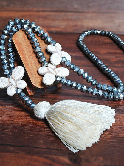 1pc Pendant Necklace Necklace For Street Festival Cord Stone Long Butterfly / Long Necklace / Bead Necklace for Women
