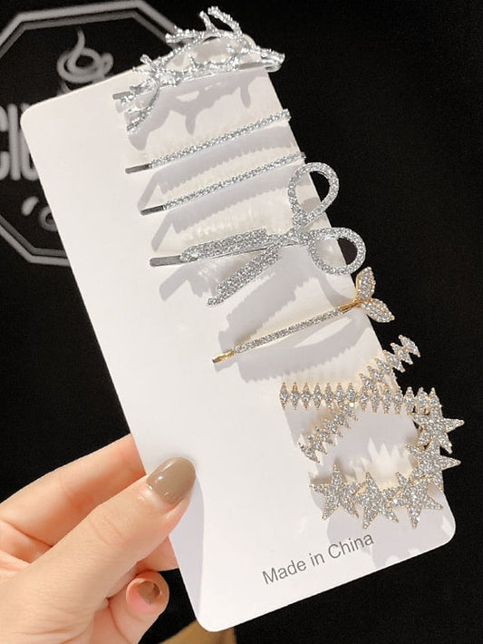 Hair Clip Set For Party Evening Daily Rhinestone Alloy for Women