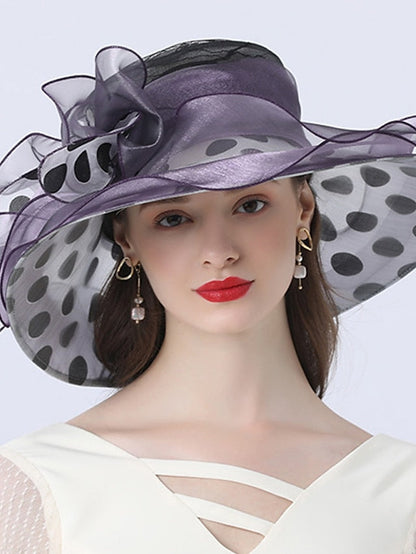 Hat Bucket Hat Sun Hat Green Black Purple Party Outdoor Dailywear Floral Floral Polka Dot Portable Windproof Comfort for Women