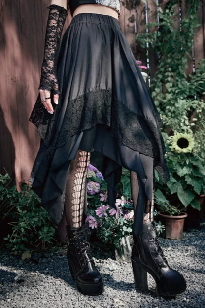Halloween Gothic Punk Lace Skirt