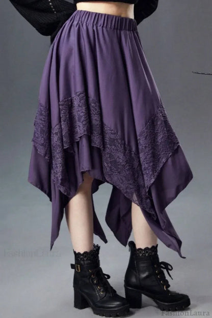 Halloween Gothic Punk Lace Skirt