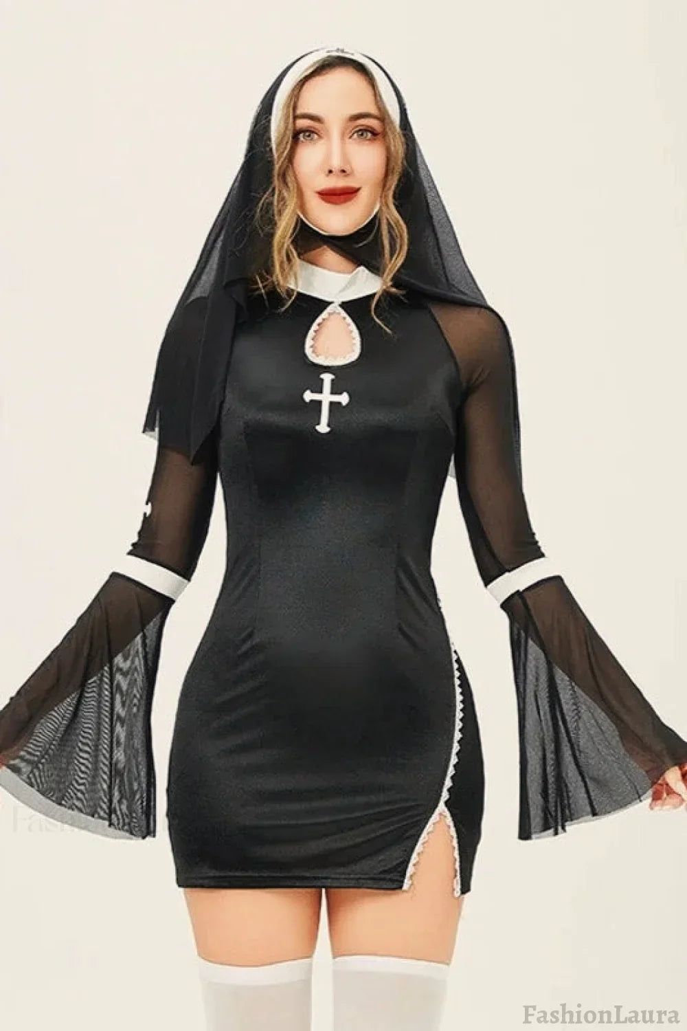 Halloween Horror Gothic Nun Cosplay Dress