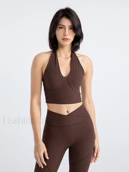 Halter Cropped Graceful Tank Top