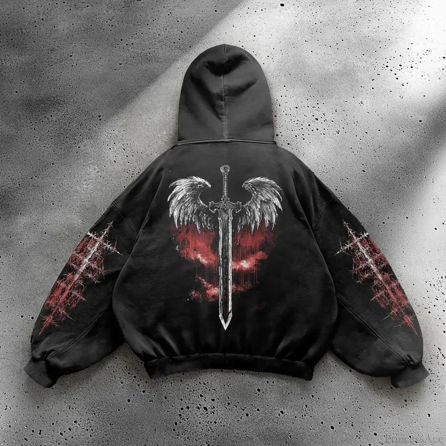 Harajuku Mysterious Printed Hoodie
