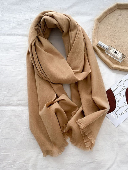 Shawls & Wraps Party Black Scarf Pure Color / Basic / Red / Fall / Winter / Imitation Cashmere for Women