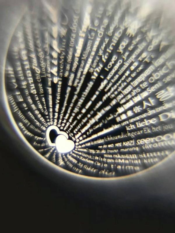 Heart Pendant Projection Necklace for Women