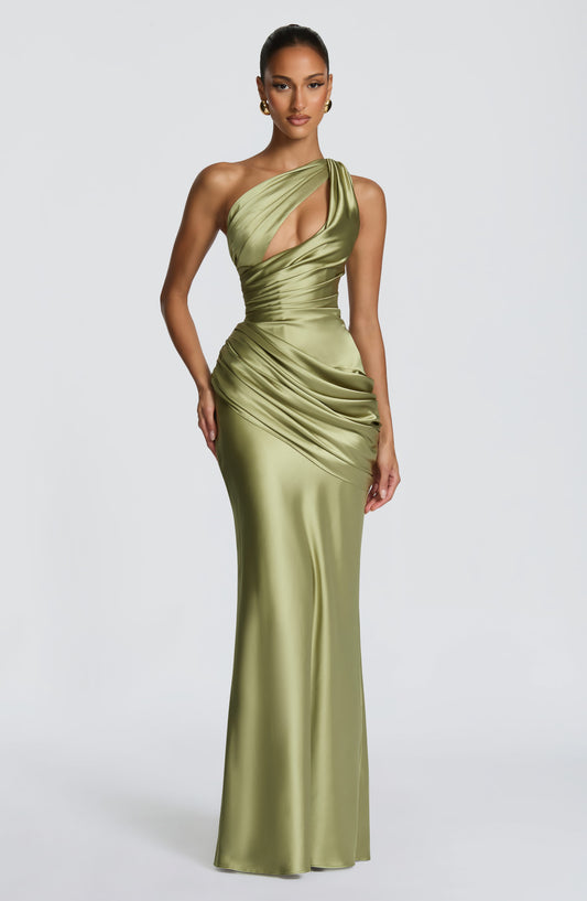Helena Cutout Plunge Maxi Dress