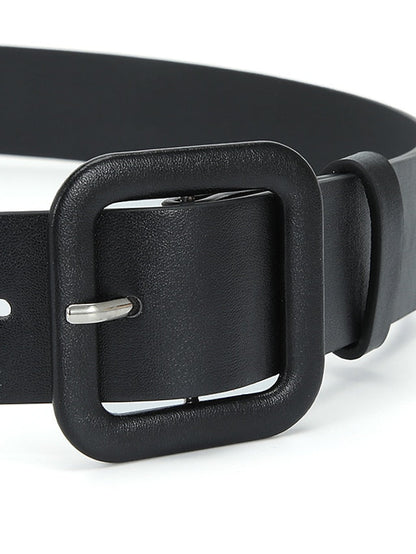 Unisex PU Buckle Belt PU Leather Prong Buckle Plain Classic Casual Party Work Violet Black Pink Brown for Women