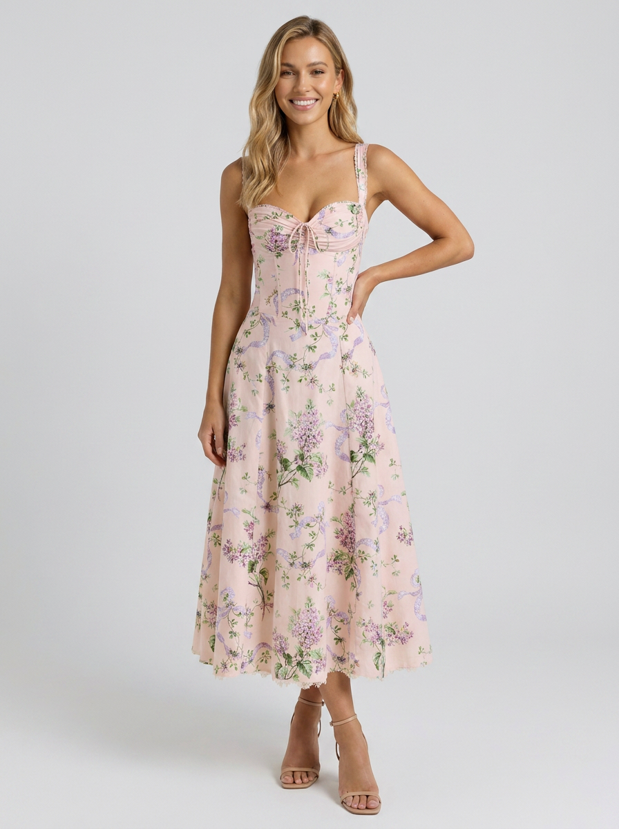 Kiara Floral Backless Maxi Dress