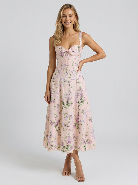 Kiara Floral Backless Maxi Dress