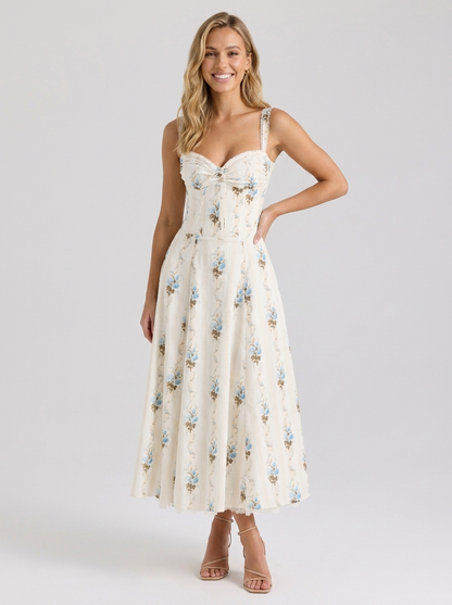 Kiara Floral Backless Maxi Dress
