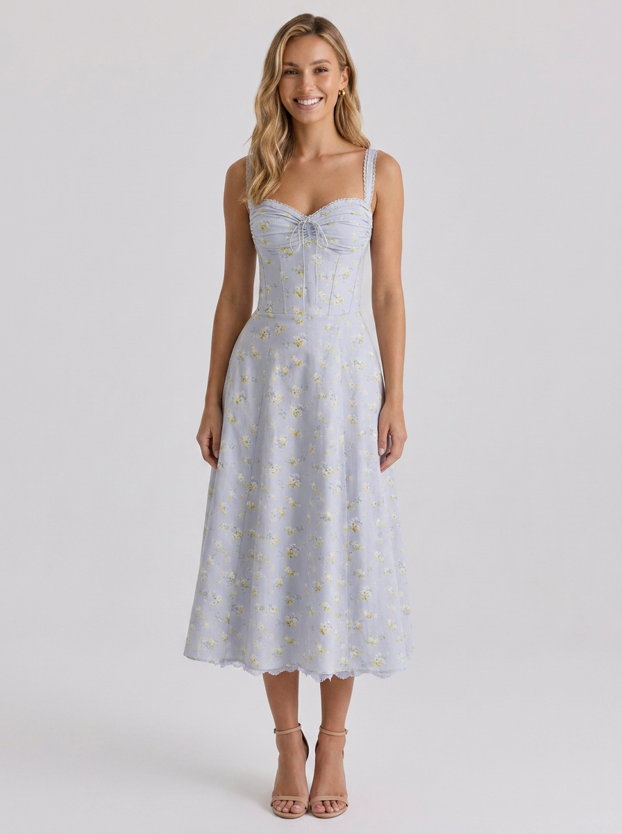 Kiara Floral Backless Maxi Dress