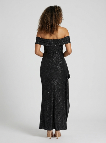 Isabella Ruched Off Maxi Dress