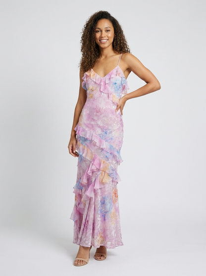 Jolene Floral Ruffle Maxi Dress